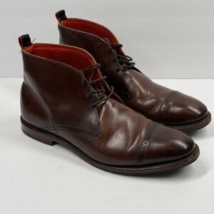 Allen Edmonds Bleecker Street Cap Toe Chukka Dress Boots Brown Size 9.5
